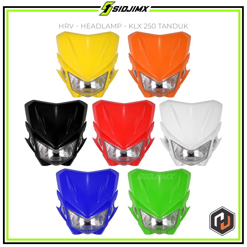 Headlamp Depan KLX 150/250 Tanduk HRV Reflektor Batok Lampu Depan KLX Harvy