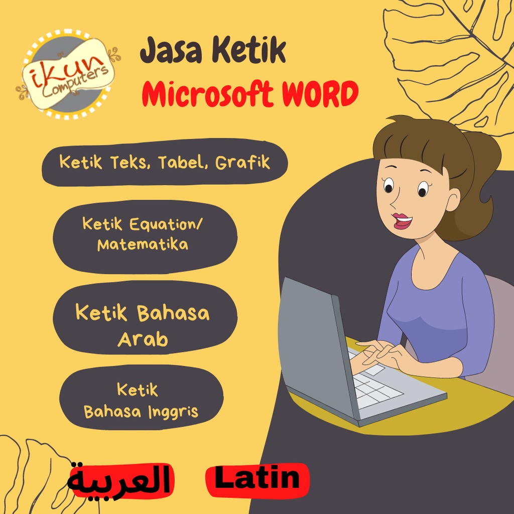 Jasa Ketik LATIN/ARAB Microsoft Word