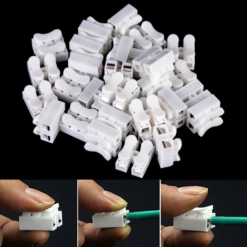 Sambungan Kabel Listrik 2 Kabel Quick Connect Wiring Electric 2 Wire Connector Spring Terminal