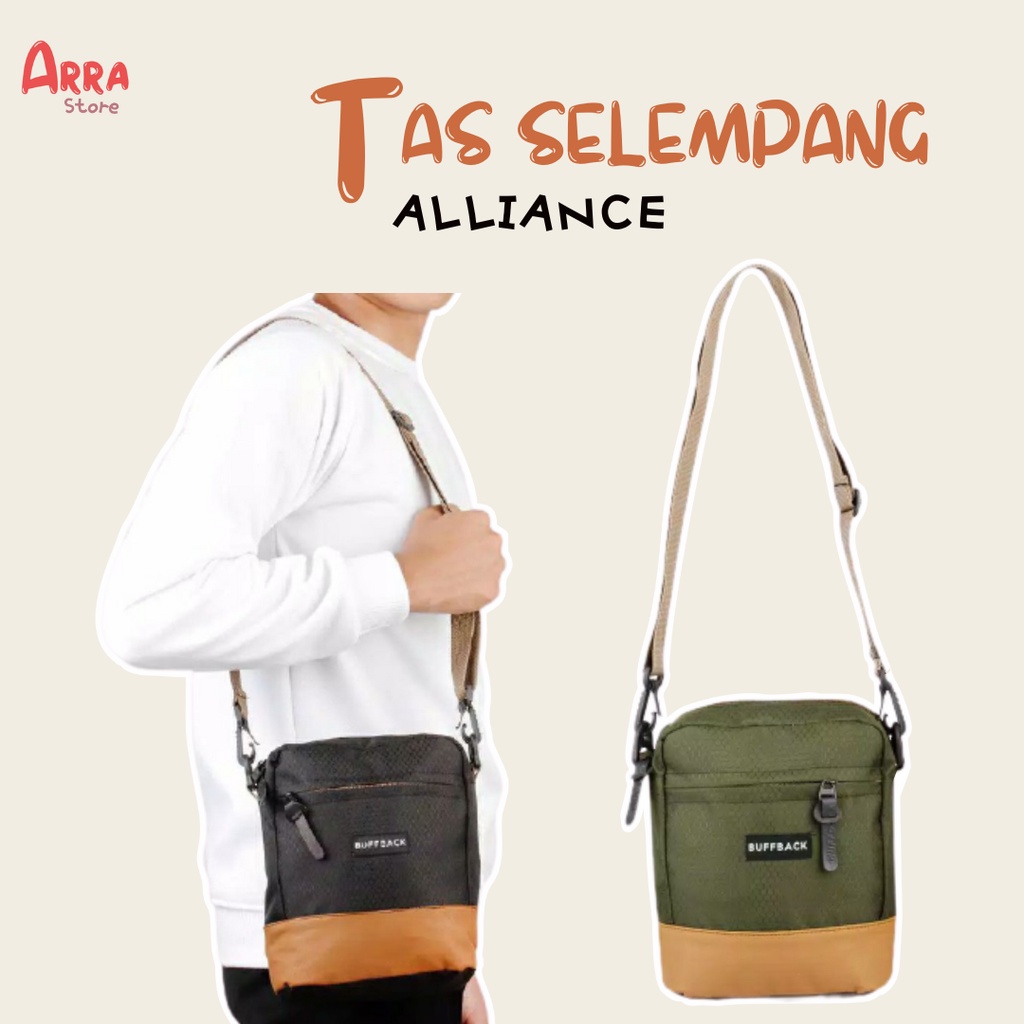 Tas Selempang Pria Buffback Alliance Sling Bag Kerja Pria Trendy (COD)