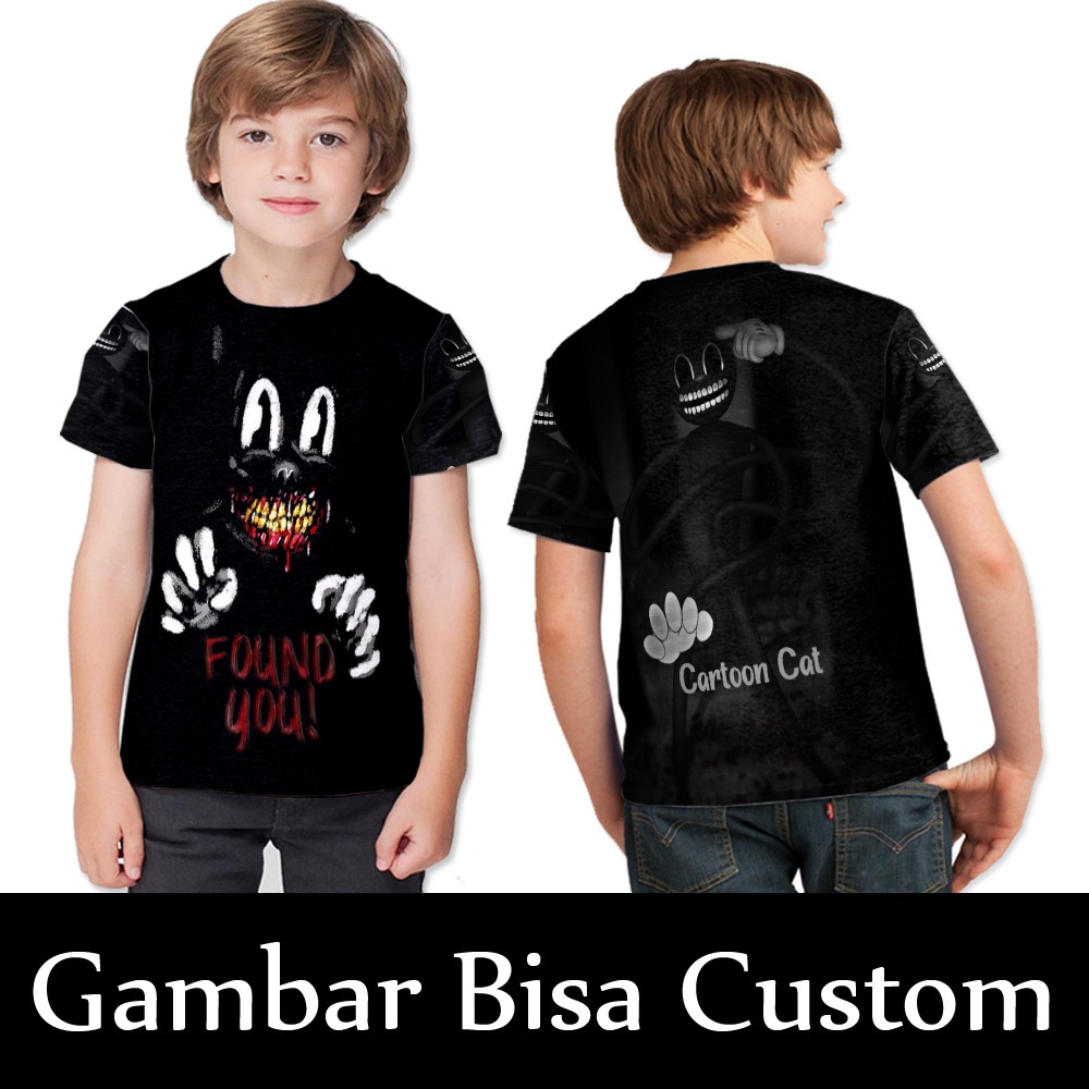 Kaos Anak Unisex CARTOON CAT Fullprint | Kaos Anak Cartoon Cat Terbaru | Baju Anak Cartoon Cat