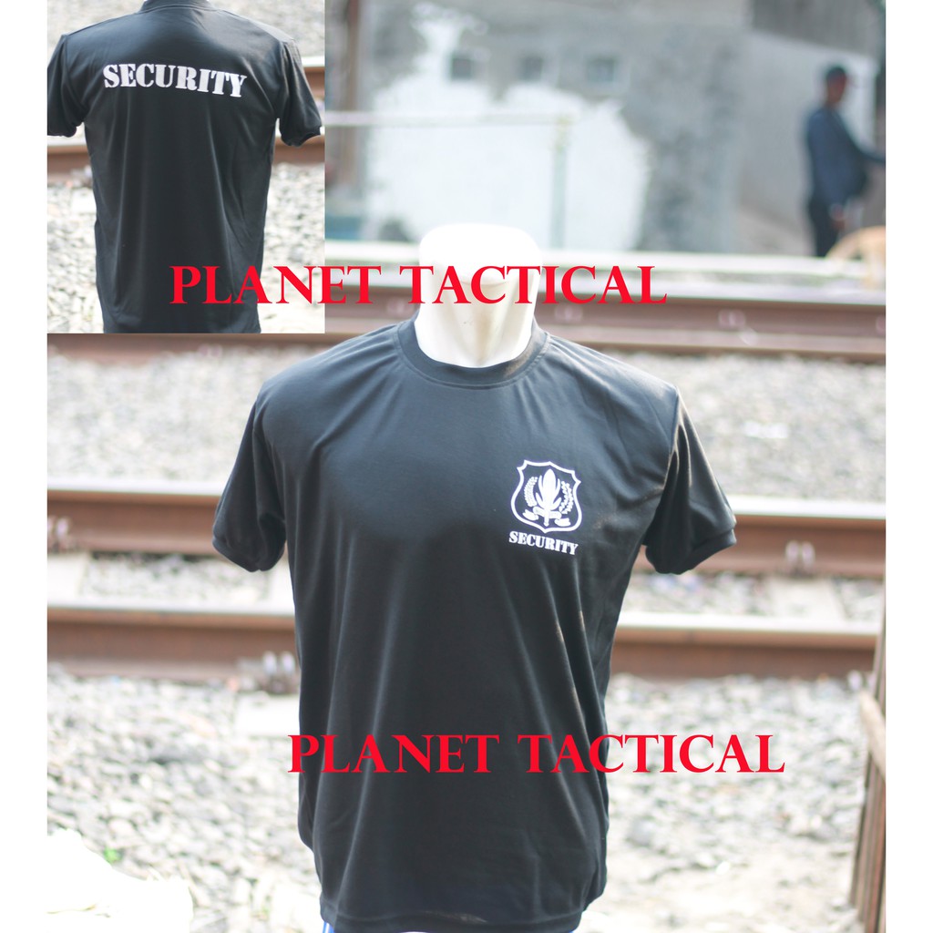 Kaos security coklat model baru kaos satpam grosir