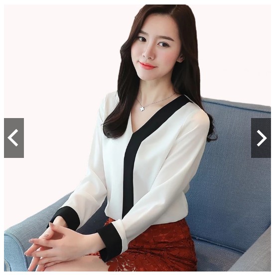 Fifi Fashion Blouse Tangan Panjang Wanita Gaya Korea Model Terbaru Titin