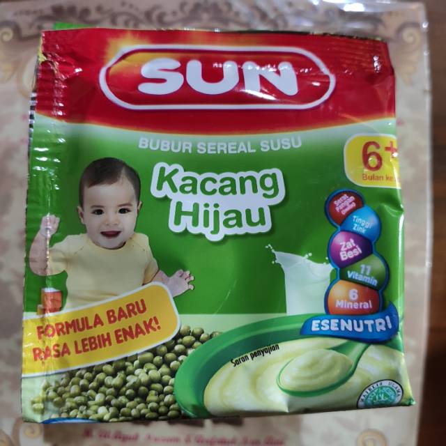 Sun bubur Bayi Rasa Kacang hijau 1 renceng