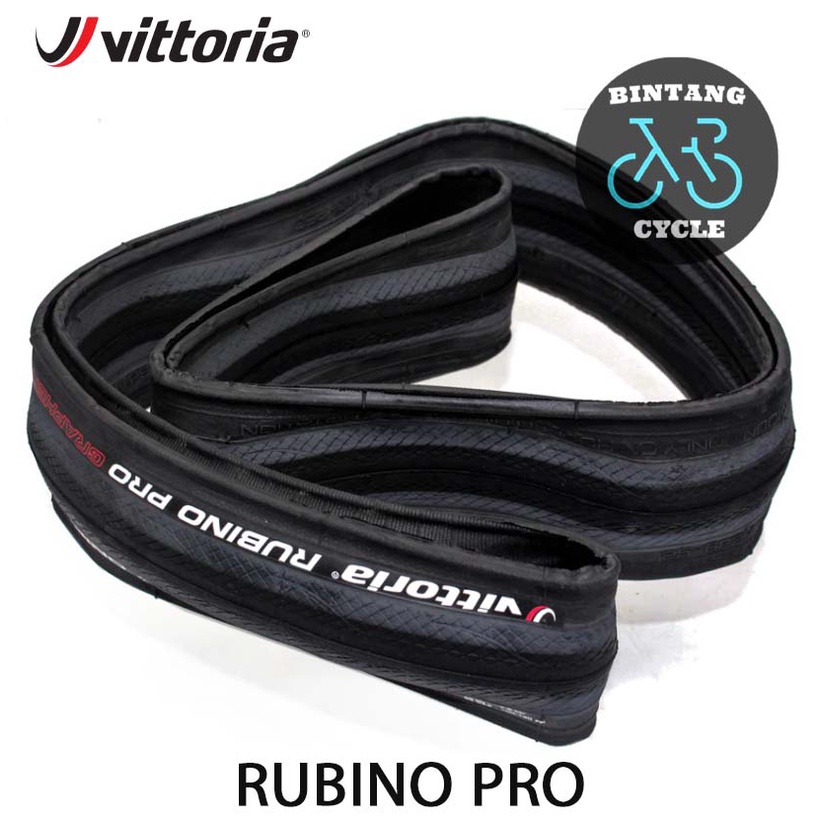 VITTORIA RUBINO 700x28c Graphene 2.0 Clincher Black - Ban Luar Sepeda