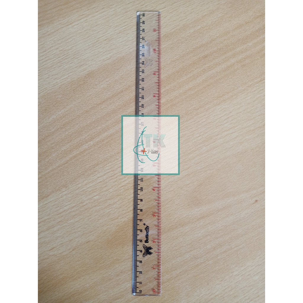 

Garisan Plastik 30 cm Bening ( BUTTERFLY )