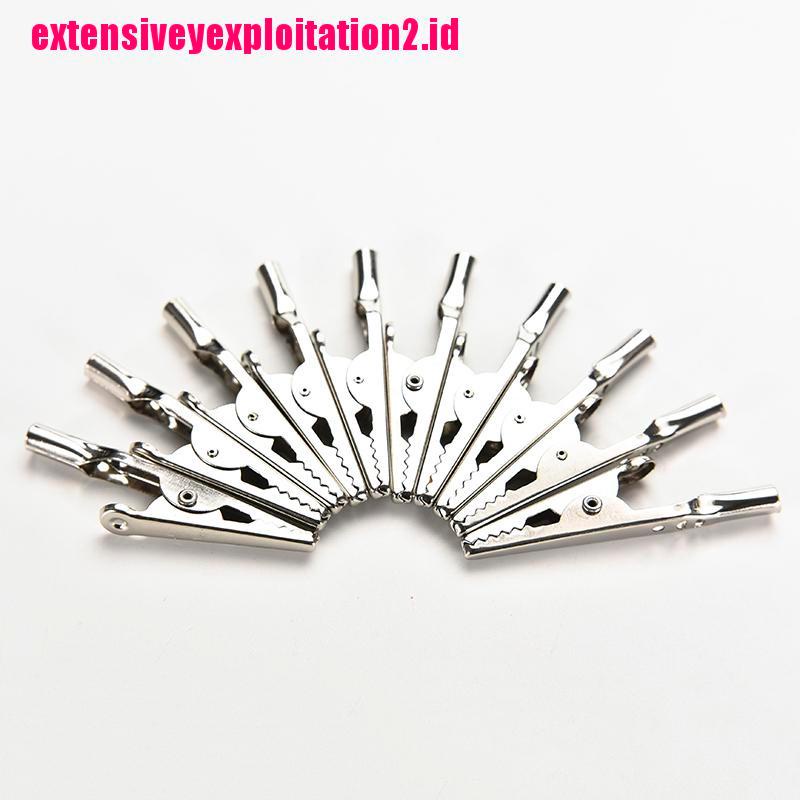 &lt; E2id &amp; &gt; 10pcs Capit Buaya Bahan Stainless Steel