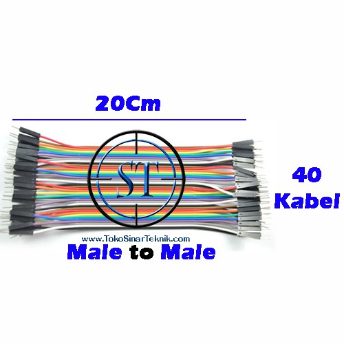 40 Baris Kabel Jumper Breadboard Projectboard 20Cm Female-Male / Male-Male / Female-Female