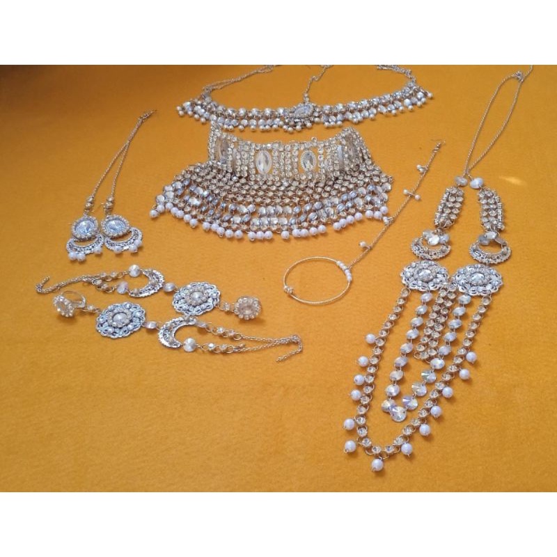 hiasan kalung  set perhiasan  India/ bridal/ mewah murah lengkap