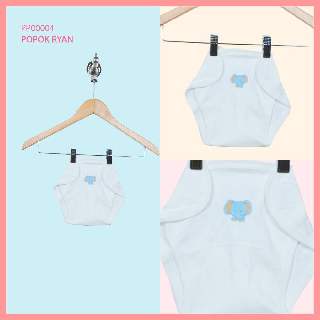 Ryan Collection Popok Kain Bayi Polos Sablon Mix Isi 6Pcs