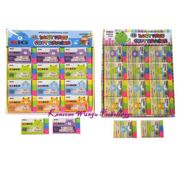 

Penghapus Pensil Lapis Warna Big isi 24pcs