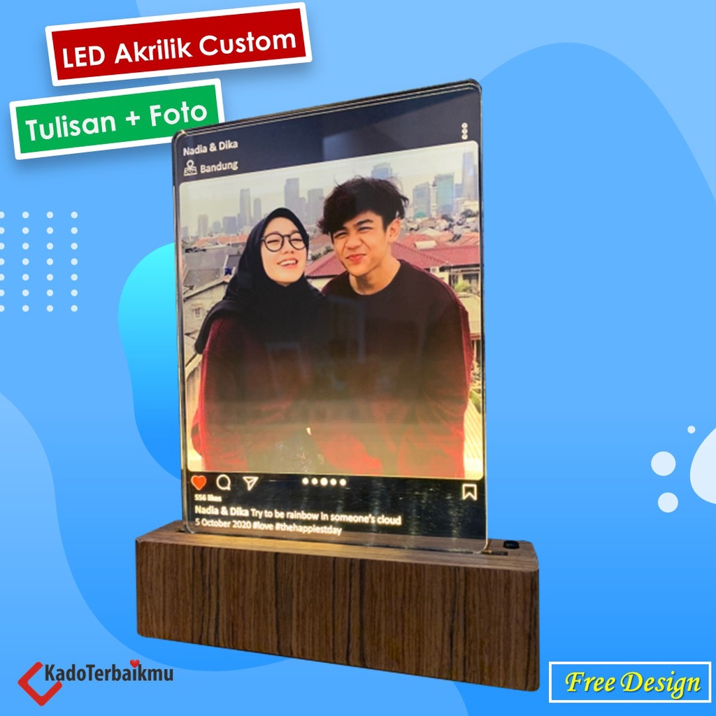 LED Akrilik Custom Foto Tulisan