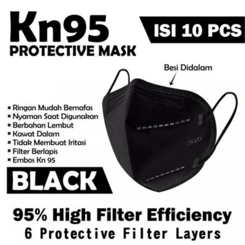Masker KN95 Hitam / Masker Murah KN95