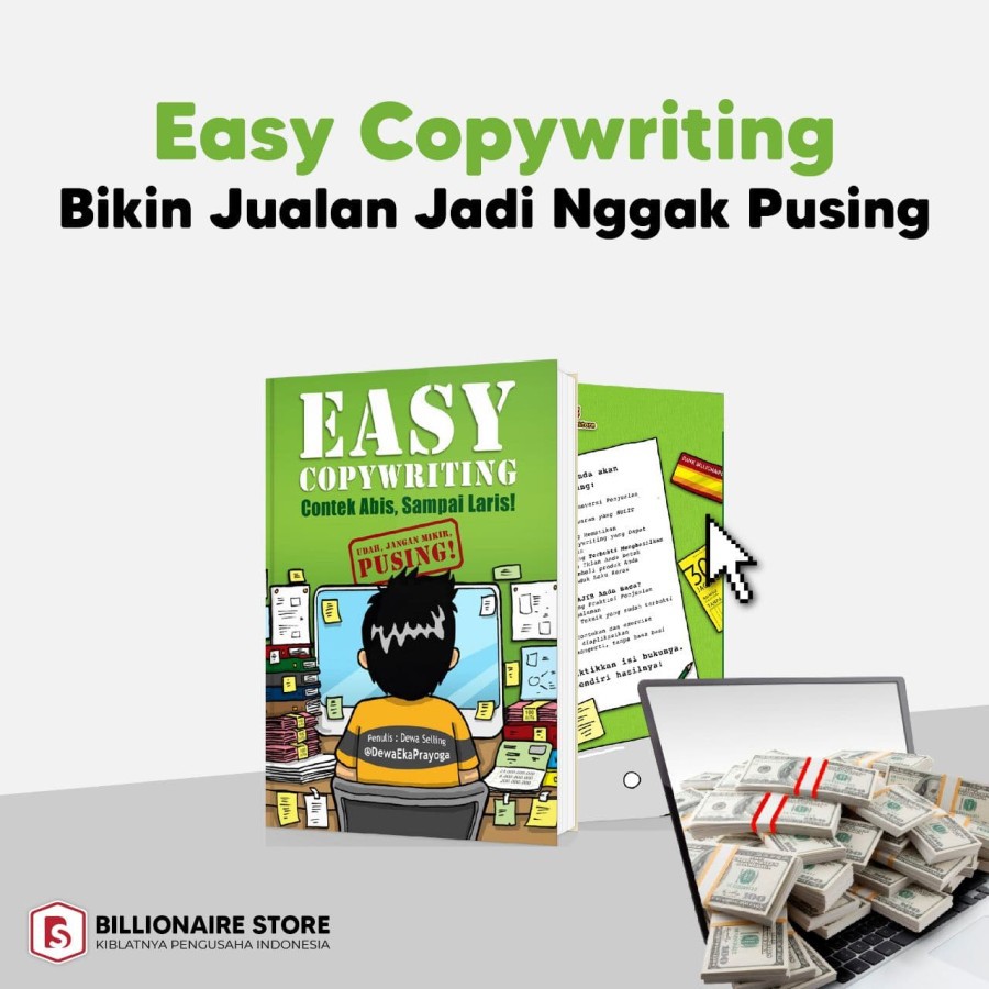 Buku EASY COPYWRITING Buku Tulis Copywriting Buku Bisnis Dewa Eka Prayoga Billionaire Store Original