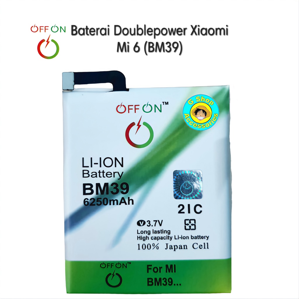 Baterai Batre Doublepower Mi6 Mi 6 BM39 Battery