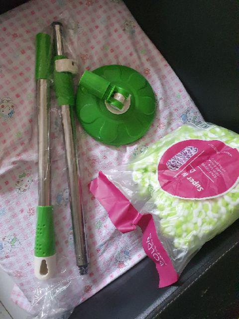 Tongkat , Kepala + Kain Pel Supermop Bolde | Komplit 1 Set