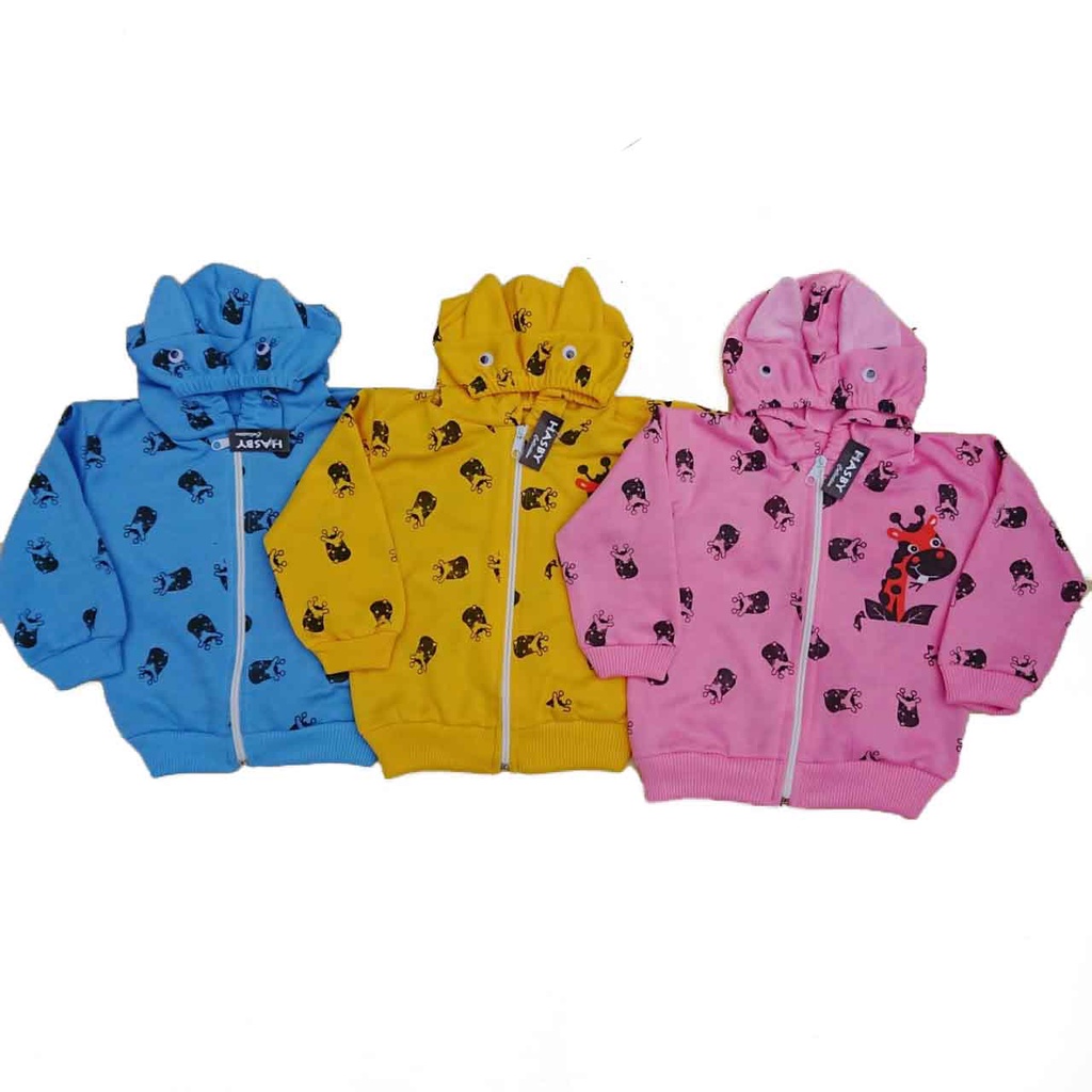 TERMURAH (BISA COD) (WN) JAKET ANAK (6-12 BULAN) HB COLLECTION MOTIF JERAPAH BAHAN TEBAL