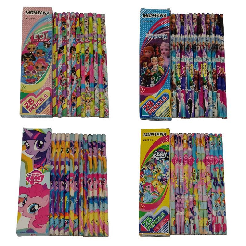 Pensil 2B Pencil Murah Kartun Lucu Grosir 1 Lusin