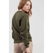 SWEATER_ID Basic Sweater Crewneck Polos Hijau Army Pria dan Wanita Fleece Tebal Best Quality