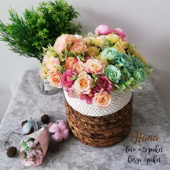 Bunga camelia plastik/bunga mawar dekorasi/bunga artificial