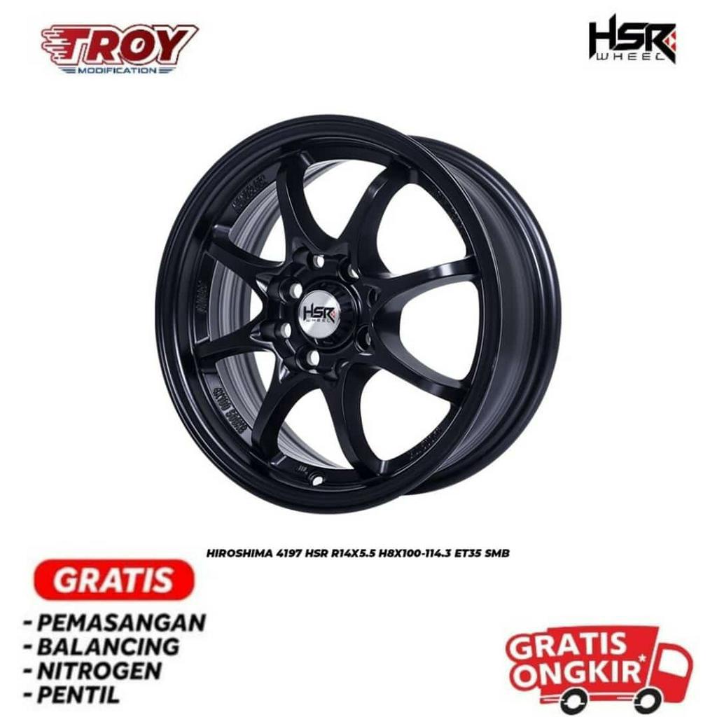 Velg Ring 14 Avanza,Sigra,Calya,Brio Velg HSR HIROSHIMA 4197 R14