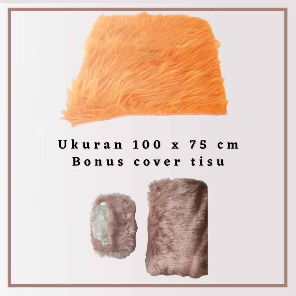 KARPET BULU KOREA 75 X 100 CM, BONUS COVER TISU, ALAS FOTO BULU, ALAS SOFA BULU, ALAS LESEHAN, ALAS 
