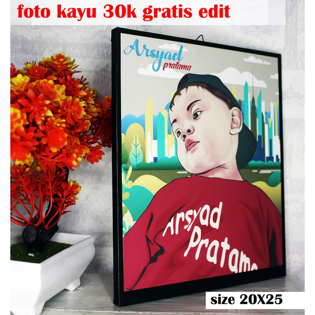 cetak foto kayu
