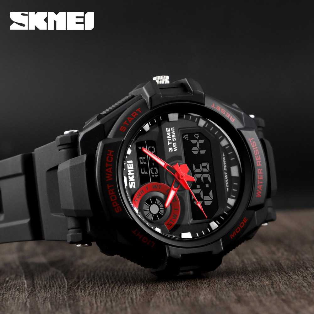 SKMEI Jam Tangan Analog Digital Pria JT 137 Jamtangan Cowok Skmai Jam Cowo Keren Waterproof