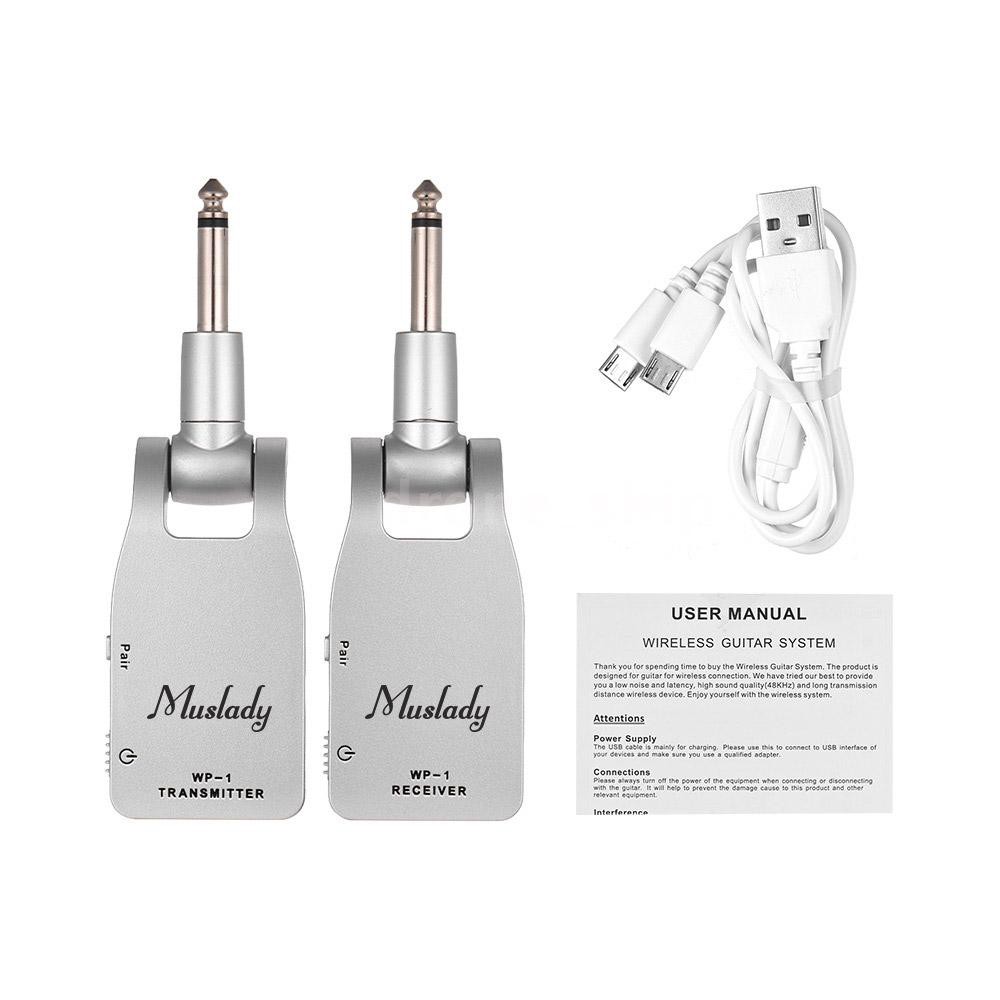 Wireless For Electric Guitar
 - D S Muslady 2 4g Wireless Guitar System Transmitter Receiver Built In Rechargeable Lithium Battery 30m Transmission Range For Electric Guitar Bass Shopee Indonesia