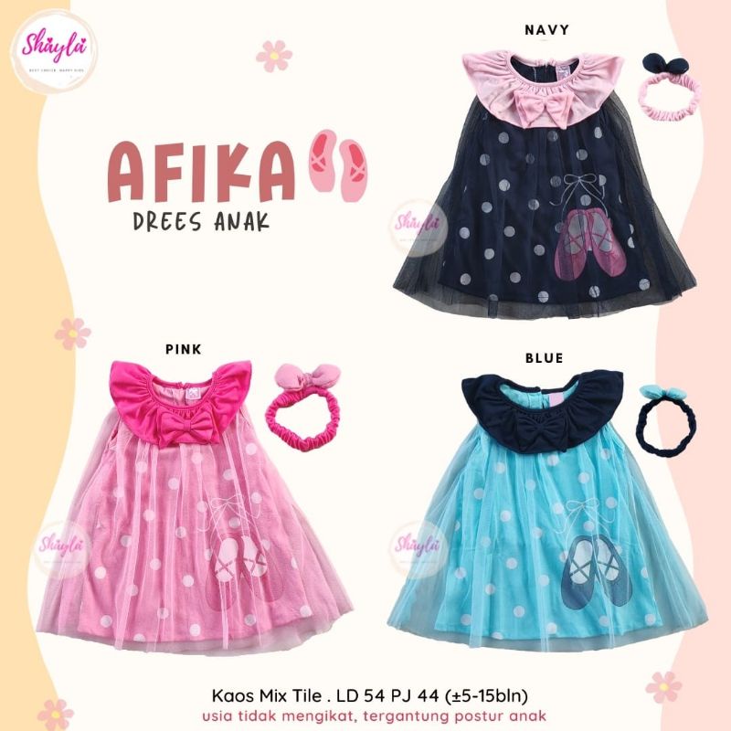 AFIKA DRESS KIDS | DRESS ANAK BAYI | BY SHAYLA