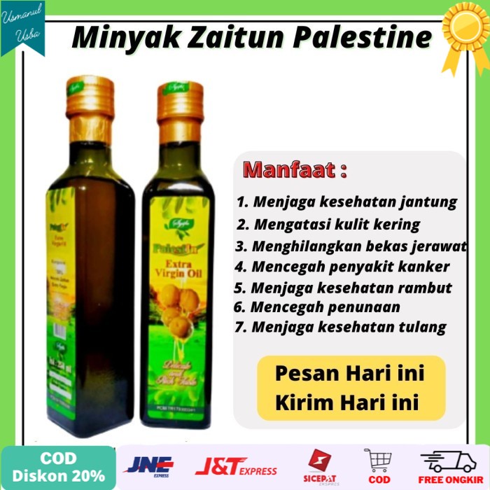 

◾COD◾ Minyak Zaitun Palestine 250ml syifa| Extra Virgin Olive Oil Palestina