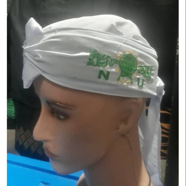 Iket jawa sunda blangkon lipat udeng NU nahdatul ulama putih