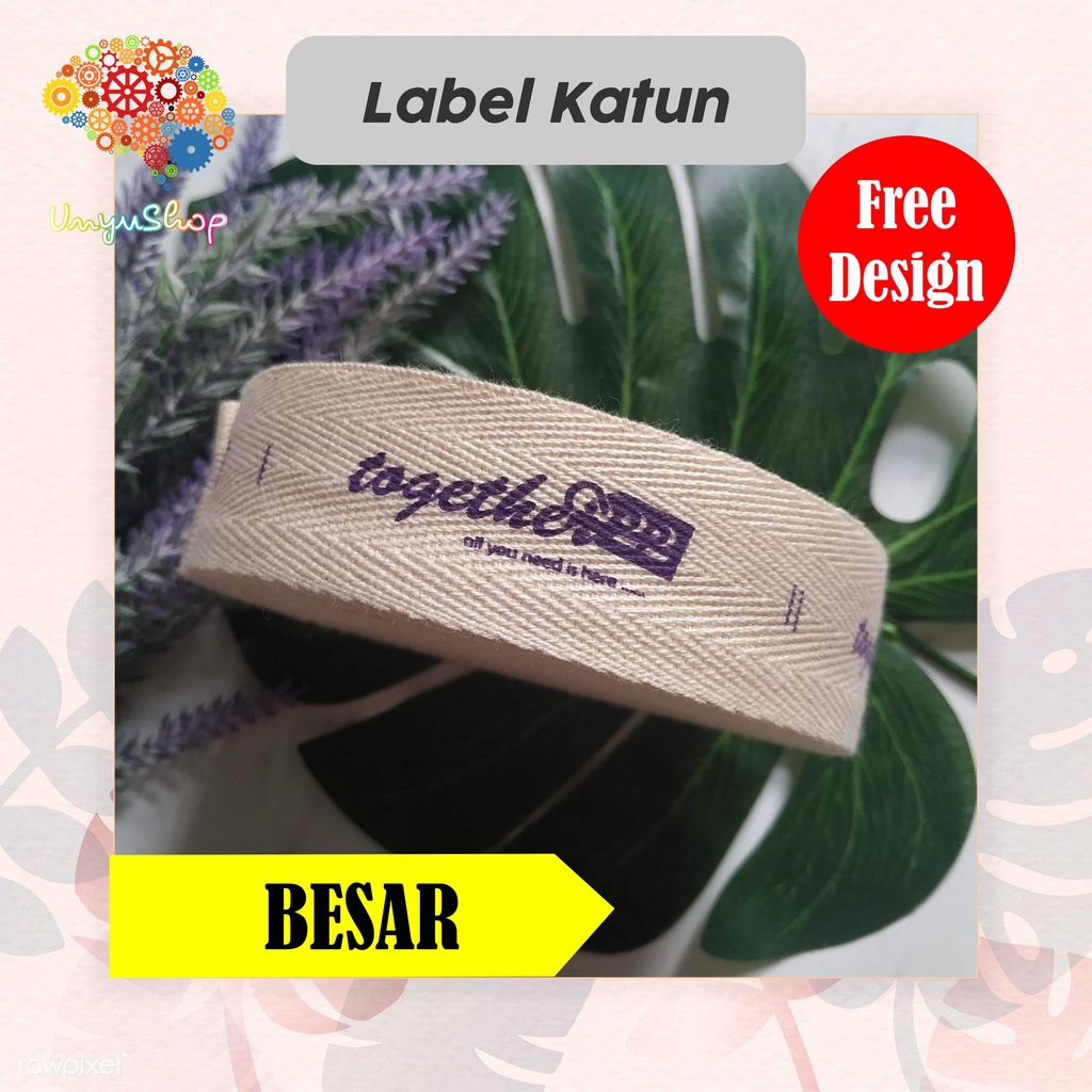 

Label baju label hijab katun twiltape 3cm