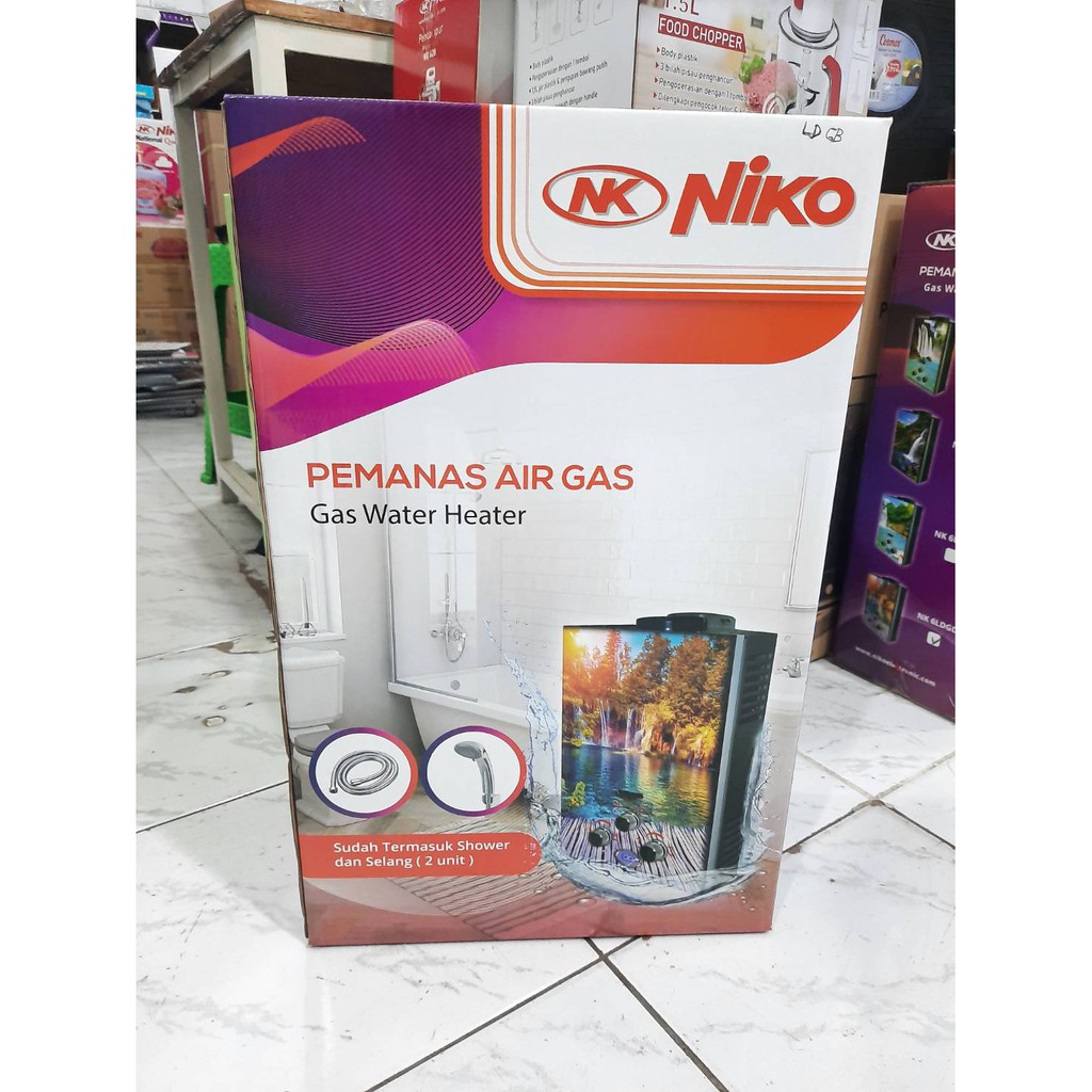 NIKO Gas Water Heater 6 Liter Tempered Glass NK 6LDGD Pemanas Air 6LDG