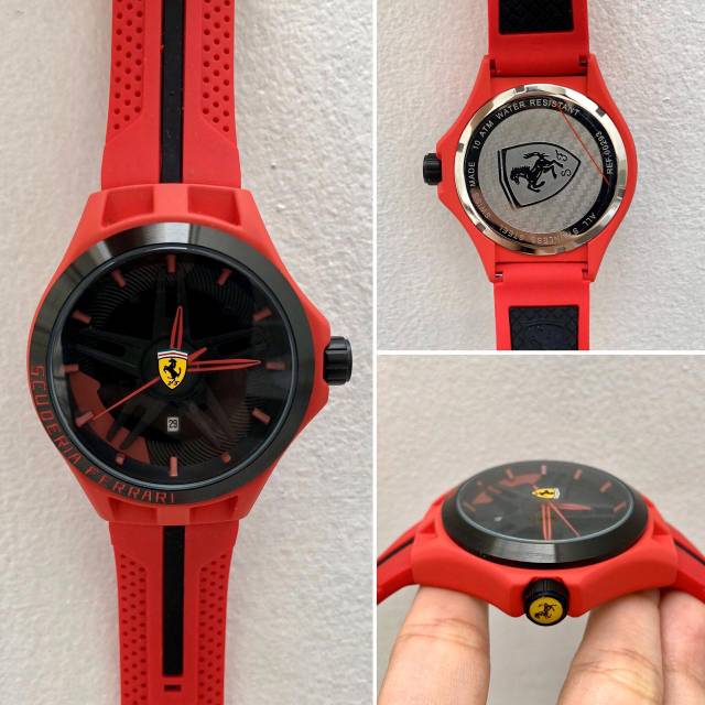 JAM TANGAN FERRARI'S G REF00293 RODA RUBBER SEUPER PREMIUM AAA