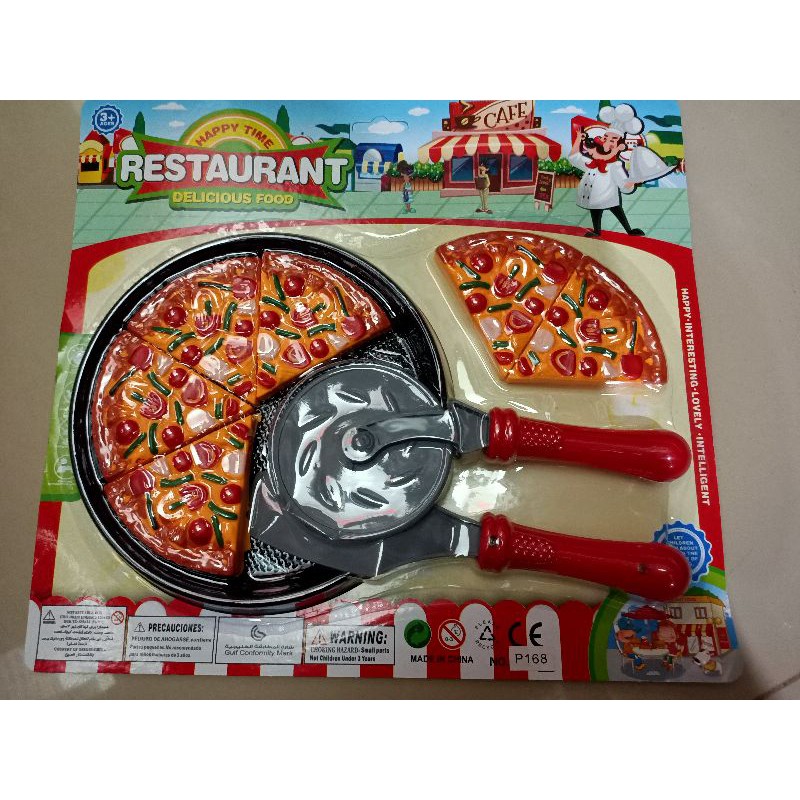 Mainan anak pizza potong happy time restaurant