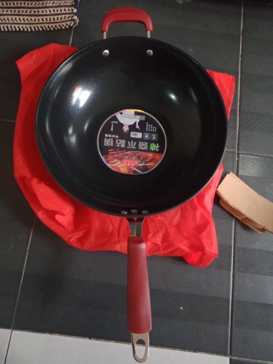 Wajan Anti Lengket Fry Pan Gagang Penggorengan Teflon Ukuran Besar 32/34cm Bahan Baja.