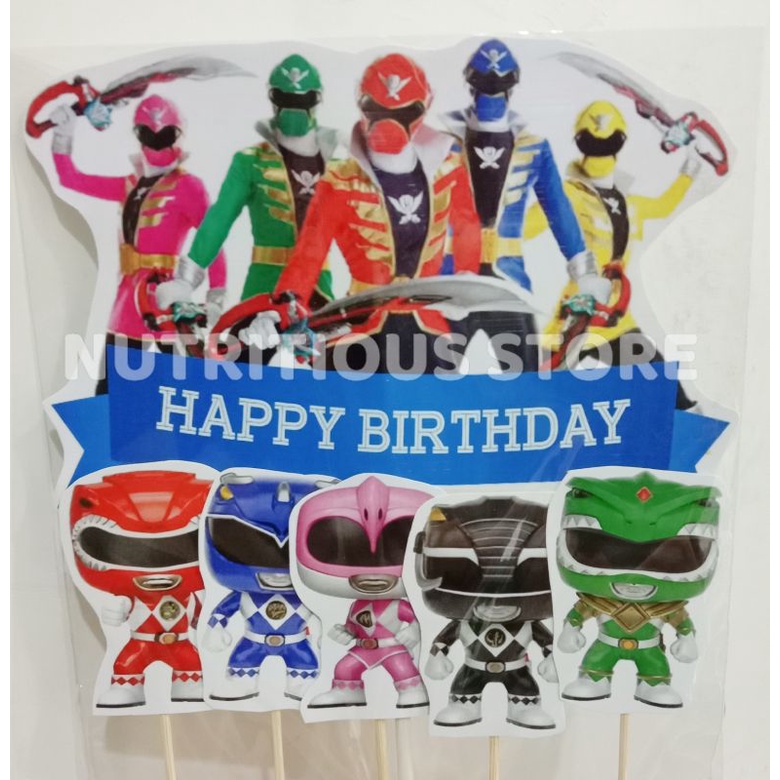 HIASAN KUE POWER RANGERS/ CAKE TOPPER POWER RANGERS / ASESORIS POWER RANGERS / TOPER KUE POWER RANGE