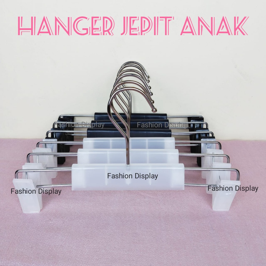 Hanger Jepit Plastik 262 Gantungan Celana Dan Rok Hanger Jepit Tebal Dewasa / Anak  (BH)