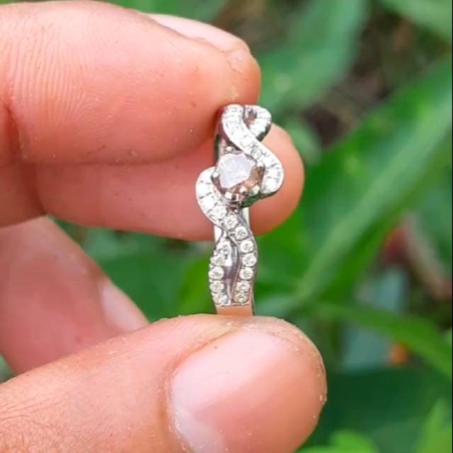 CINCIN Fashion  . silver Ring + BERLIAN Banjar mix Tabur Berlian erofa