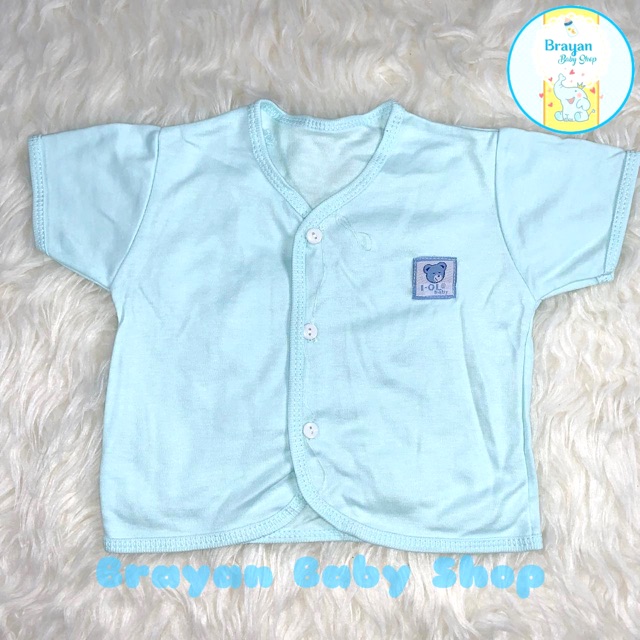 6Pcs Baju Bayi Kancing Depan Lengan Pendek Baby I OL 0 6Pcs Baju Bayi Kancing Depan Lengan Pendek Baby I OL 0