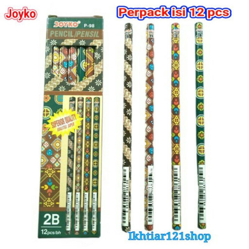 

1 Pack Pensil 2B Joyko P-98/Pencil 2B Joyko P 98 isi 12 pcs