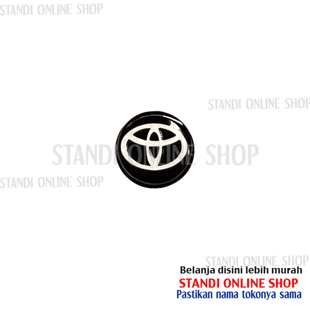 Emblem Kunci Sticker Aluminium Logo Bulat 14mm Kunci Toyota