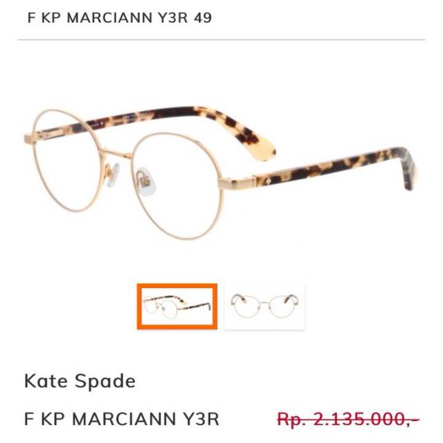 Frame Kaca Mata Kate Spade Original