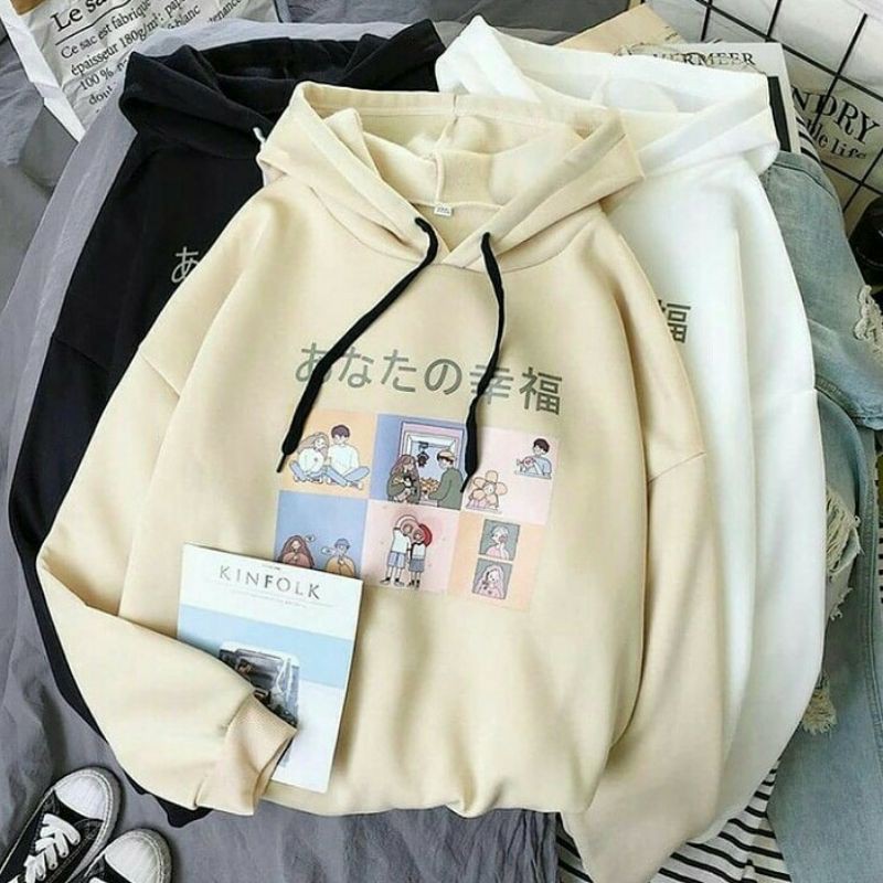 SWEATER HOODIE CEWEK DIERY JAPANESE LOVE STORY/TERBARU/TERLARIS