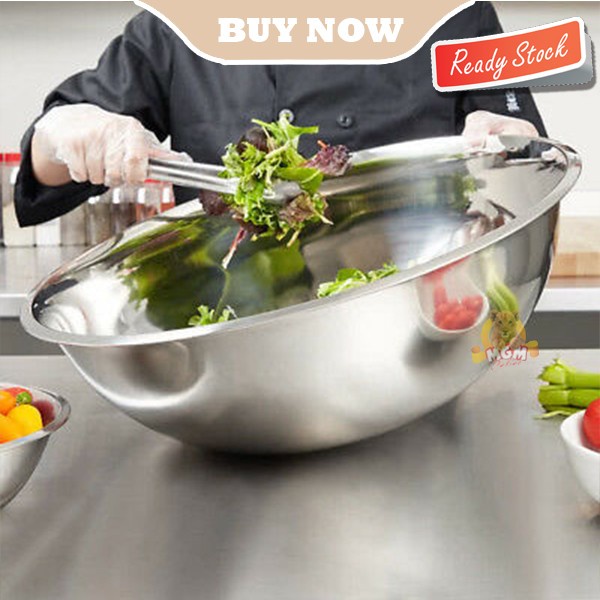 Baskom stainless 36CM TEBAL - Stainless Mixing Bowl 36cm