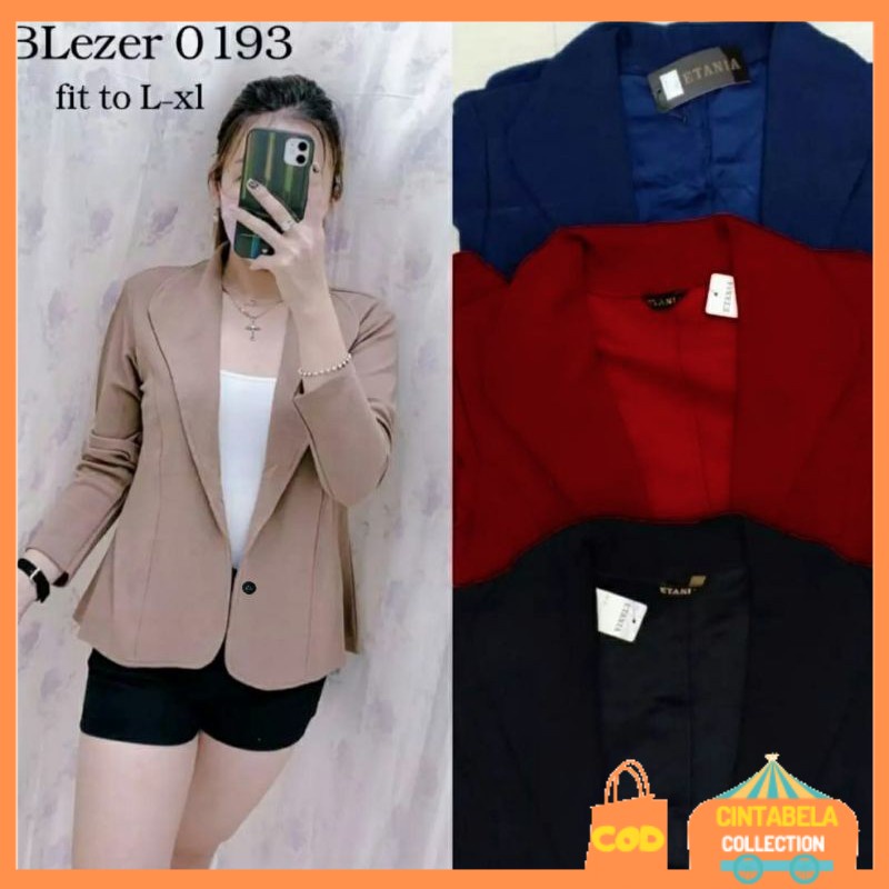 BAJU WANITA BLAZER WANITA PAKAIAN KANTOR OUTWEAR BLAZER BLAZER ARETA FIT TO XL EN