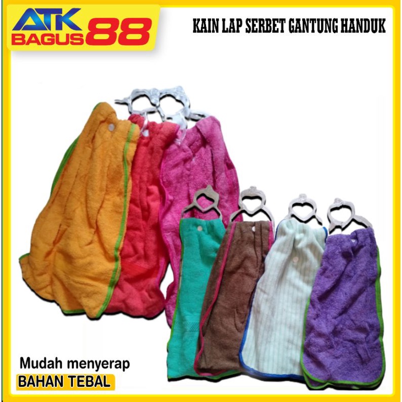 SERBET GANTUNG HANDUK 1 PCS/ LAP TANGAN HANDUK POLOS Warna