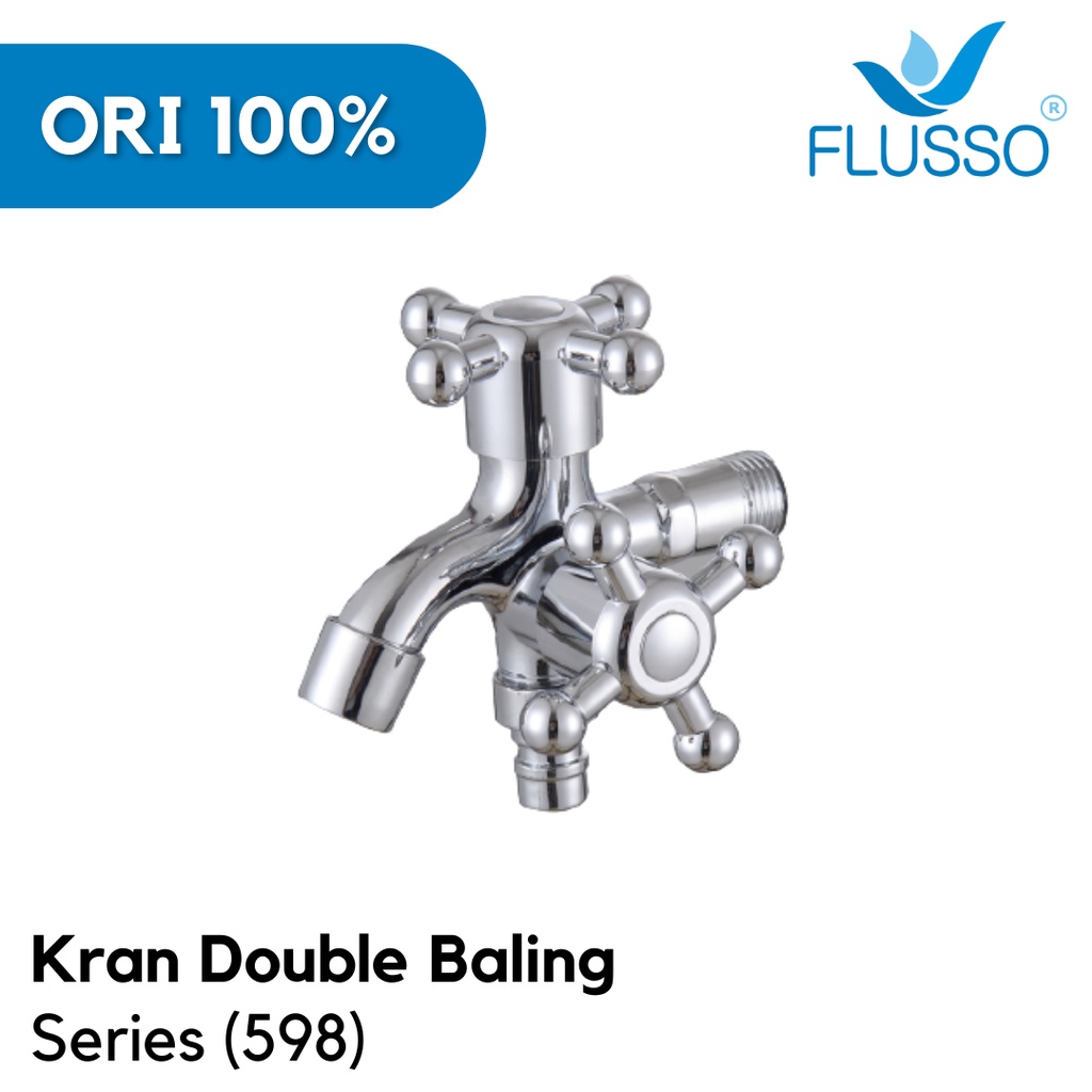 Jual Flusso Kran Double Baling Kran Double Shower Stainless Flusso