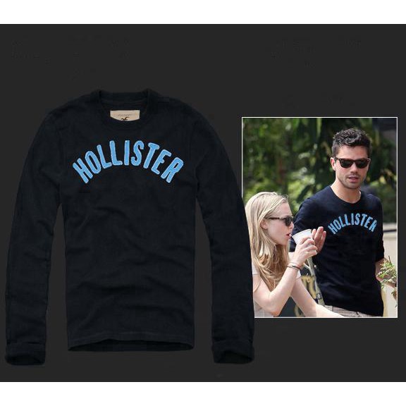 [L&P] Kaos /T-Shirt HOLLISTER LENGAN PANJANG BLACK 0-2 High Quality (L&P)